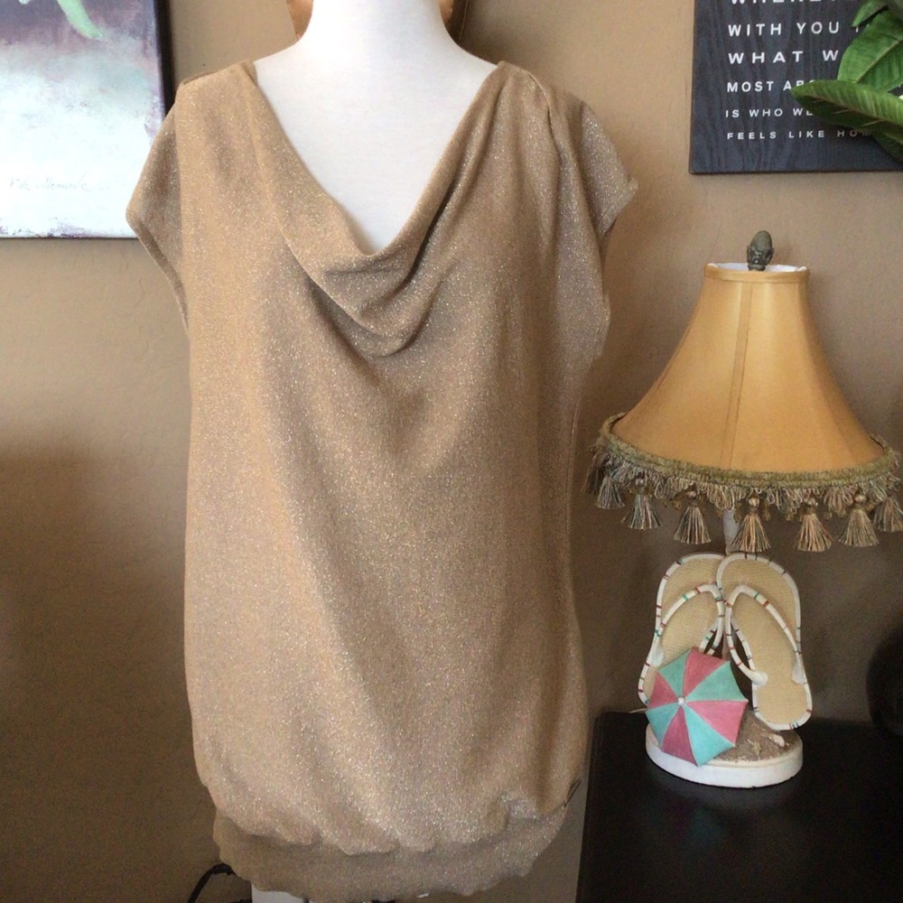 MICHEAL KORS SPARKLING GOLD TUNIC TOPS🎀 - Picture 5 of 7
